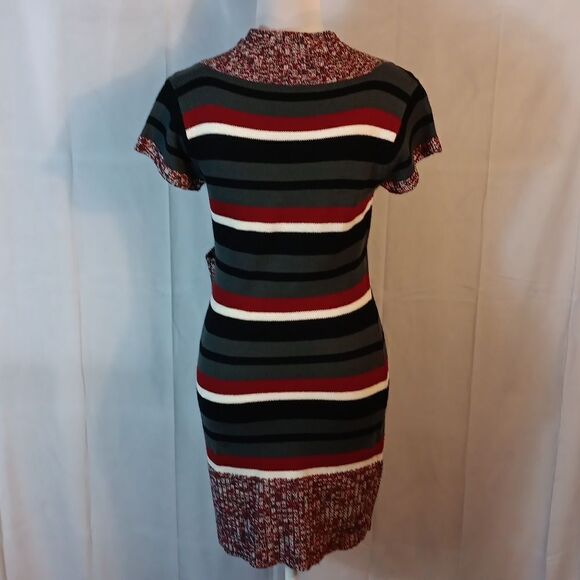 Red Paint Sweater Dress - Picture 4 of 6